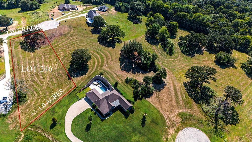 LOT 246 OVERLOOK Point, Athens, TX 75752 Aerial overview of property's location featuring property boundaries highlighted