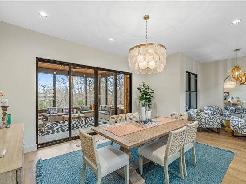 8701 Zebra Crossing, Larue, TX 75770 Open concept with dining overlooking sunroom