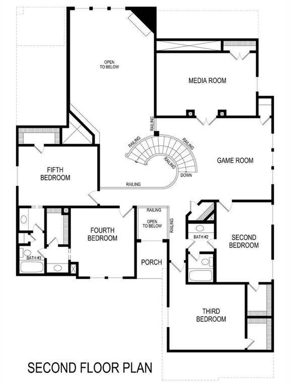 2022 Whisperwood Way, Midlothian, TX 76065 Second Floor Plan