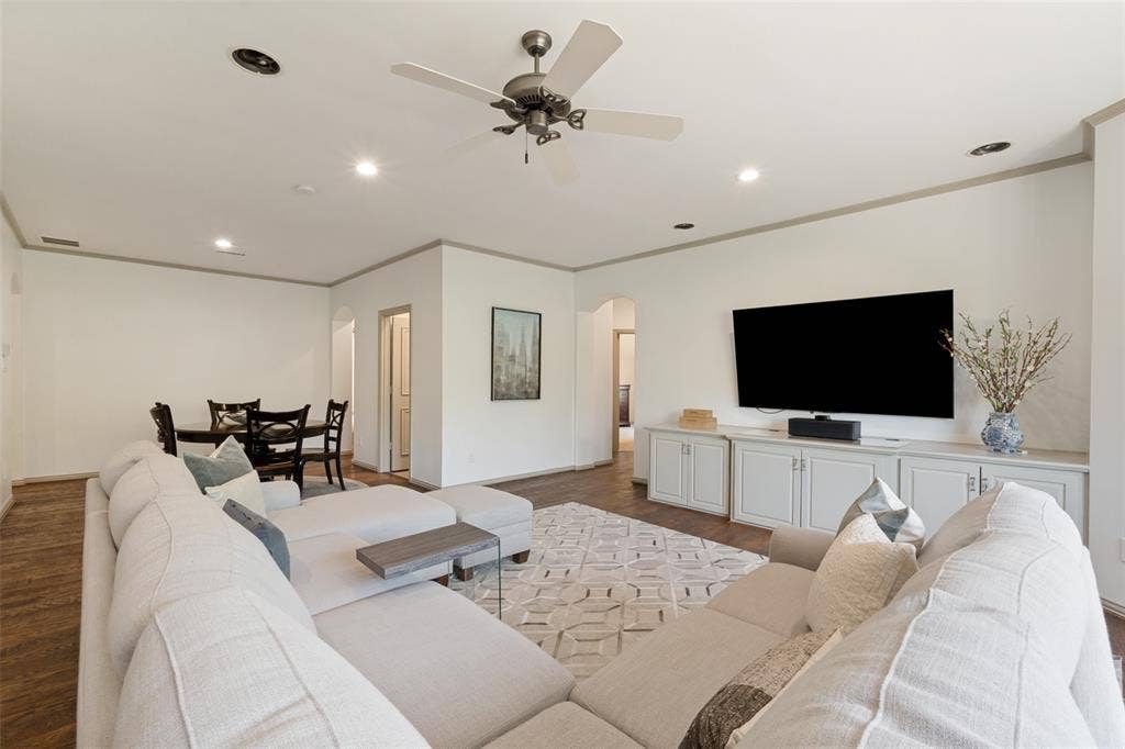 6615 Meadow Road, Dallas, TX 75230 Bedrooms are accessible off game room.