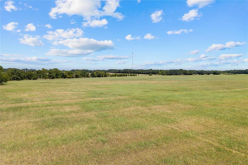 Expansive open field with natural grass and a distant treeline