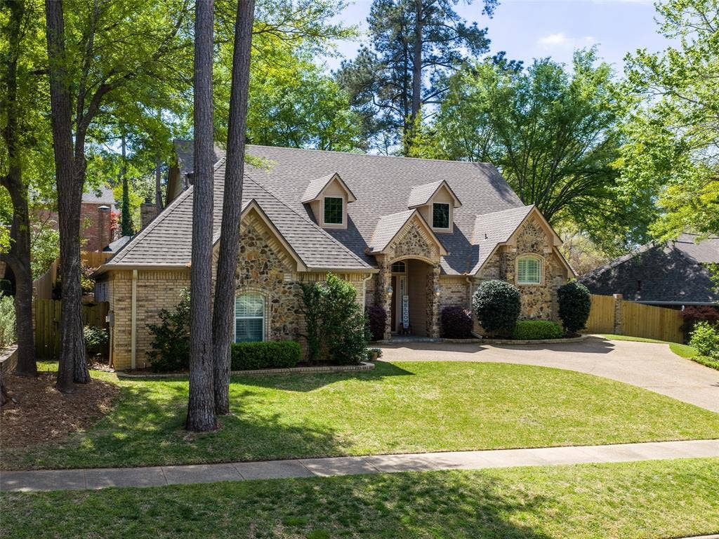 1137 Ashwood Drive, Tyler, TX 75703 Another view of the front of the home, and the majestic trees!