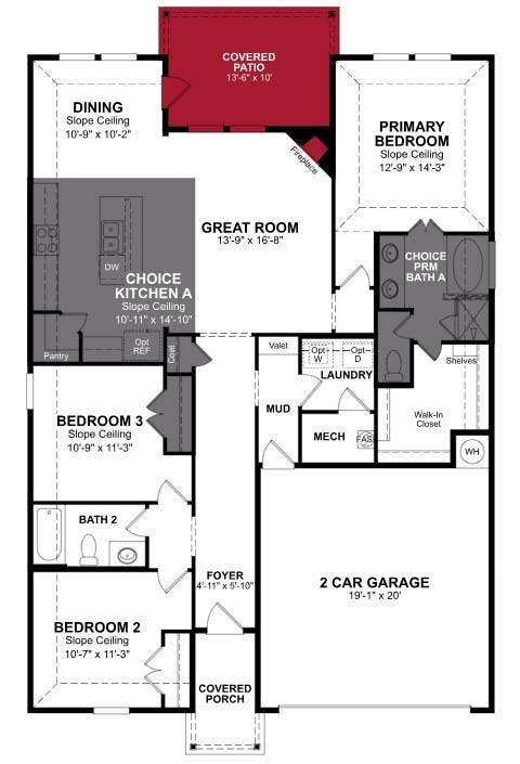 221 Thorn Creek Drive, Anna, TX 75409 Beazer Homes The Villages of Hurricane Creek Sierra floorplan.