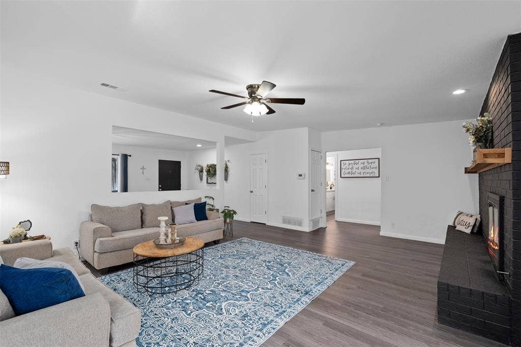 1819 W Cedar Elm Drive, Arlington, TX 76012 Plenty of room for family game night or relaxing in front of a fire.