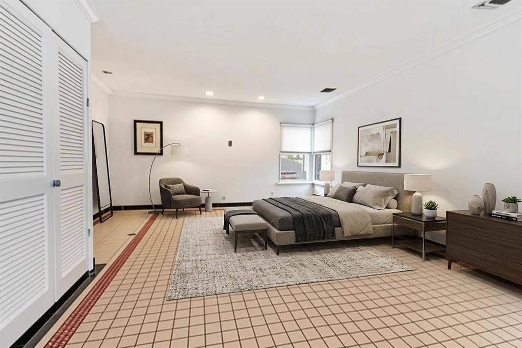 Upstairs Primary Bedroom (Virtually Staged)