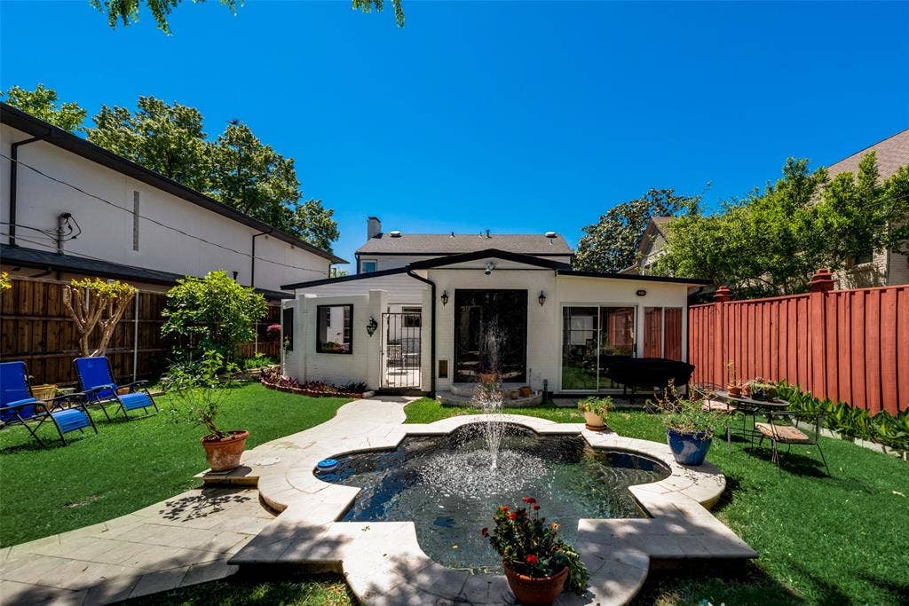 Backyard with small pool