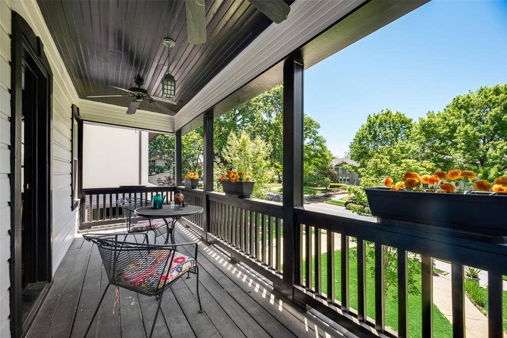 Balcony located off primary bedroom.