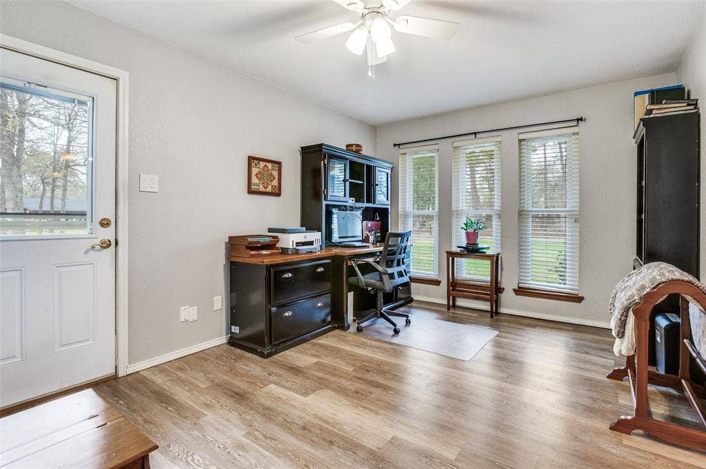 5 Huckleberry Lane, Star Harbor, TX 75148 Bedroom 3 with separate exterior door - currently used as office