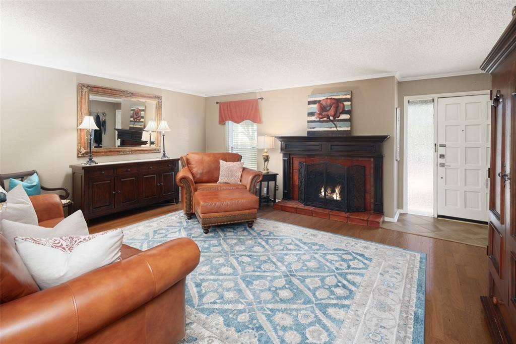 5915 Copperwood Lane, #1141, Dallas, TX 75248 Family-Living Room w-Woodburning Fireplace