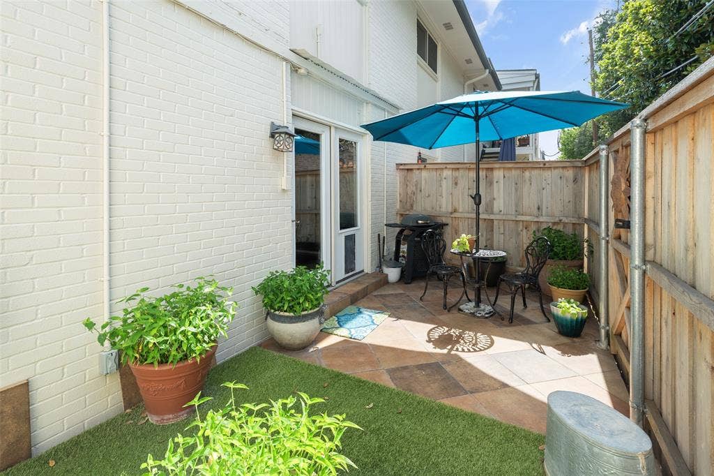 5915 Copperwood Lane, #1141, Dallas, TX 75248 Beautiful Private Back Patio Area off Kitchen