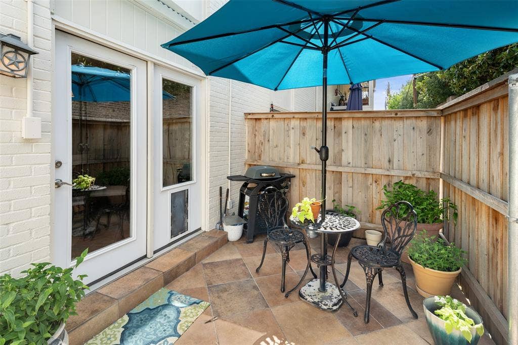 5915 Copperwood Lane, #1141, Dallas, TX 75248 Beautiful Private Back Patio Area off Kitchen