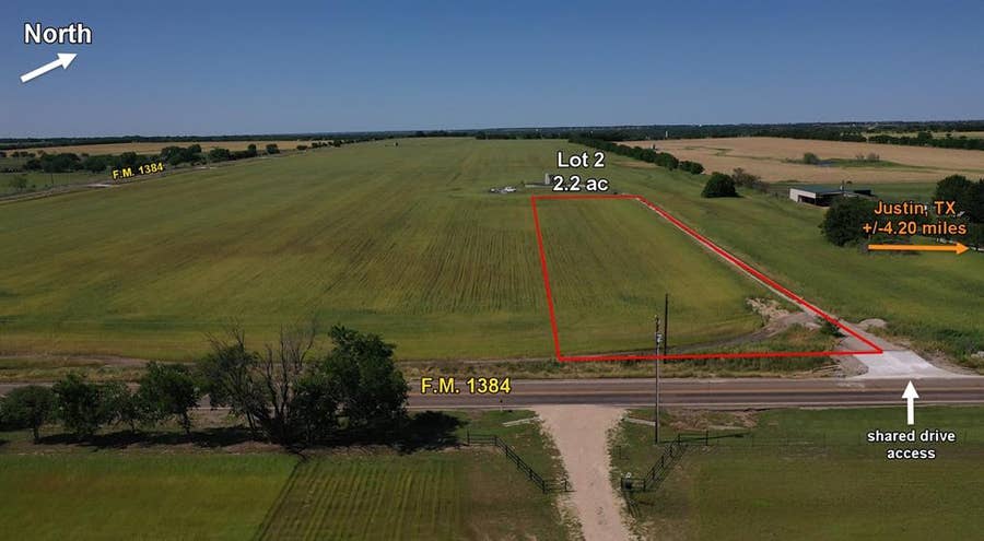 Property photo for Lot 2 F.M. 1384, Justin, TX