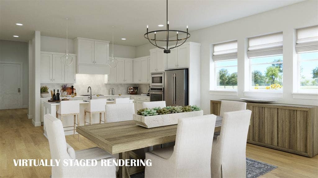 8763 Battlement Road, Frisco, TX 75035 Space and style combine to create the perfect dream kitchen in this fantastic home! VIRTUALLY STAGED RENDERING