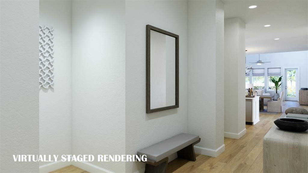 8763 Battlement Road, Frisco, TX 75035 With sight lines from the main entry to the back of the home, our Delacroix floor plan offers a great open concept design. VIRTUALLY STAGED RENDERING
