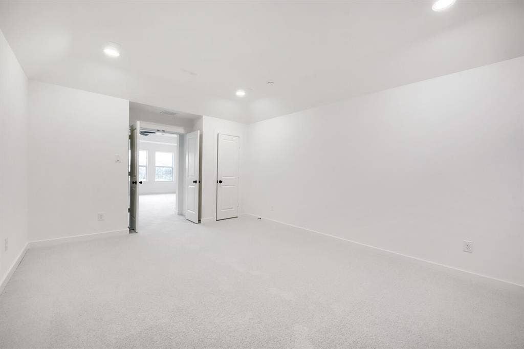 733 Red Cedar Road, Haslet, TX 76052 Spacious room featuring light-colored carpeting and recessed ceiling lighting