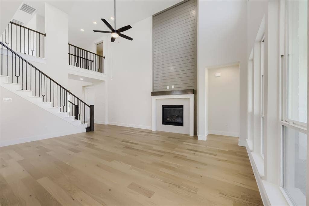 1241 Greenbriar Avenue, Haslet, TX 76052 Two-story living area with wood-finish flooring