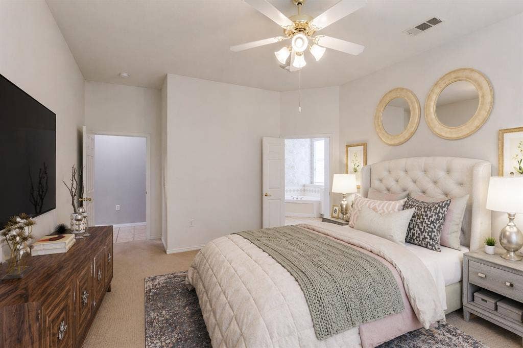351 Southern Hills Drive, Fairview, TX 75069 Carpeted bedroom - Virtually Staged