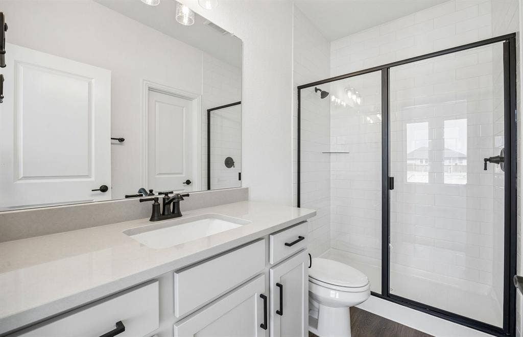Secondary bath with beautiful shower