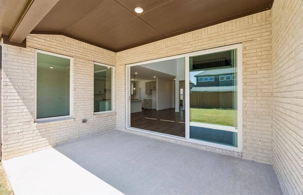 Built-in covered back patio