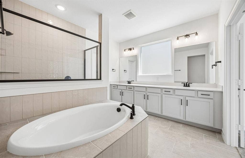 Separate tub and shower in primary bath