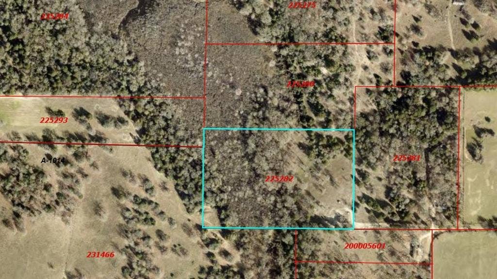 14612 County Road 1114, Athens, TX 75751 Aerial view of property's location featuring property boundaries highlighted