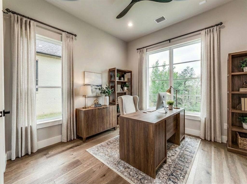 4585 Cascades Boulevard, Tyler, TX 75709 First floor flex room, First floor bedroom virtually staged as an office