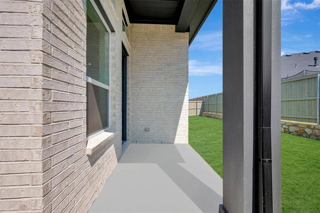 1709 Drover Street, Northlake, TX 76247 Covered patio featuring a concrete slab and a painted support column