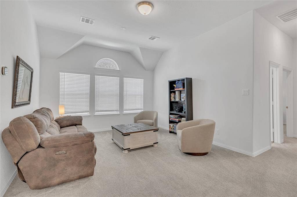 566 Long Meadow Drive, Haslet, TX 76052 2nd living room upstairs. Multiple options with this room based on preferences.