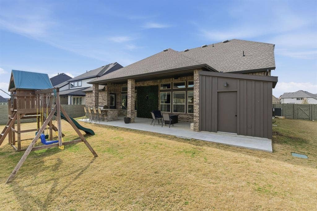 Built in Shed Blends in with the home