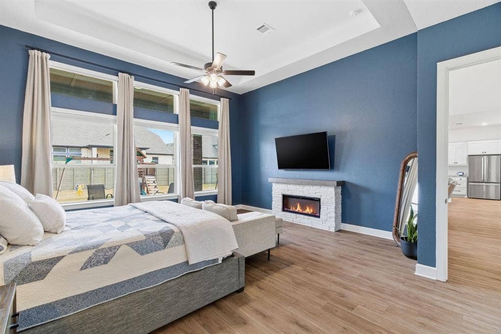 Primary Bedroom with fireplace that stays