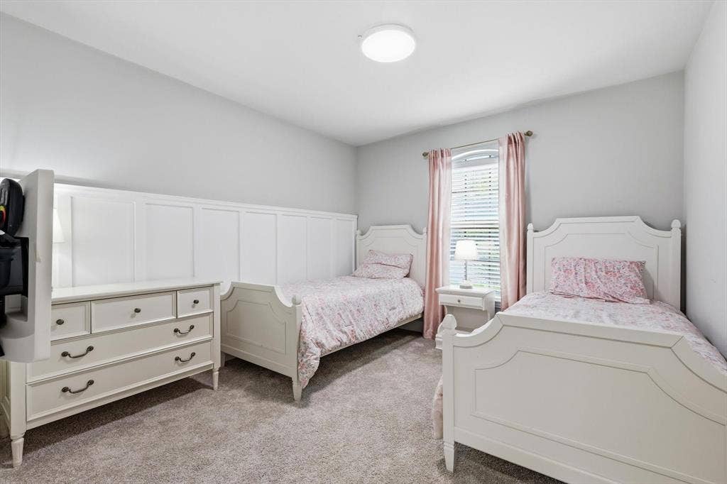 1212 Mount Olive Lane, Forney, TX 75126 Neutral gray wall finishes complementing soft gray carpeting