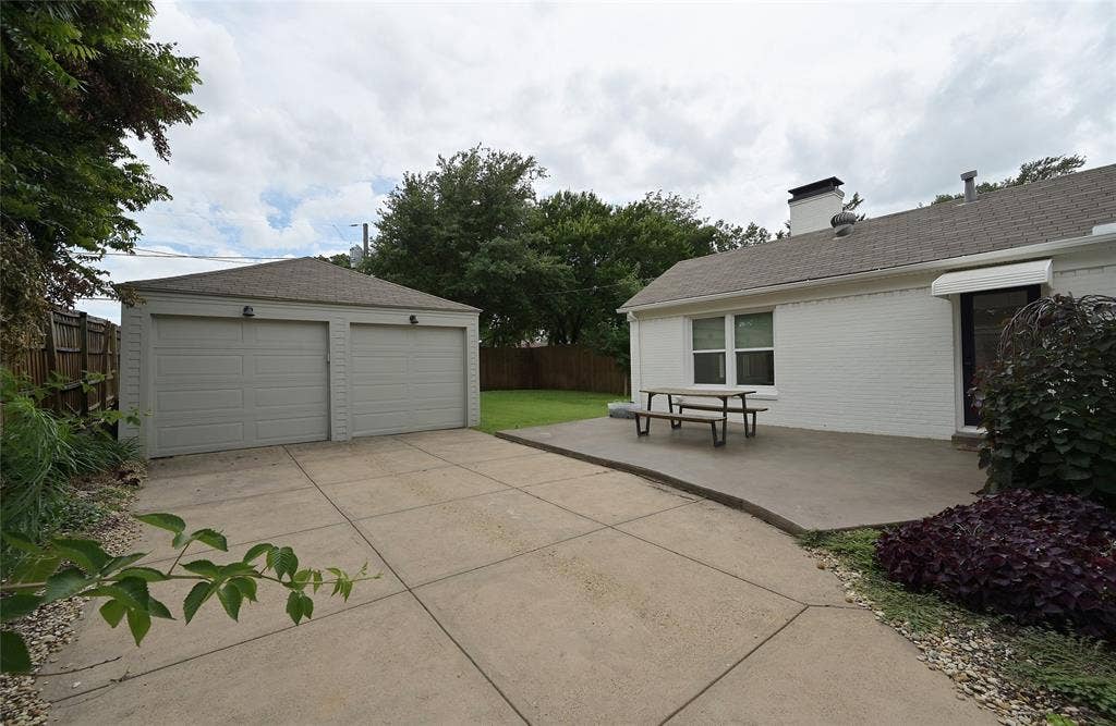Two car rear entry garage