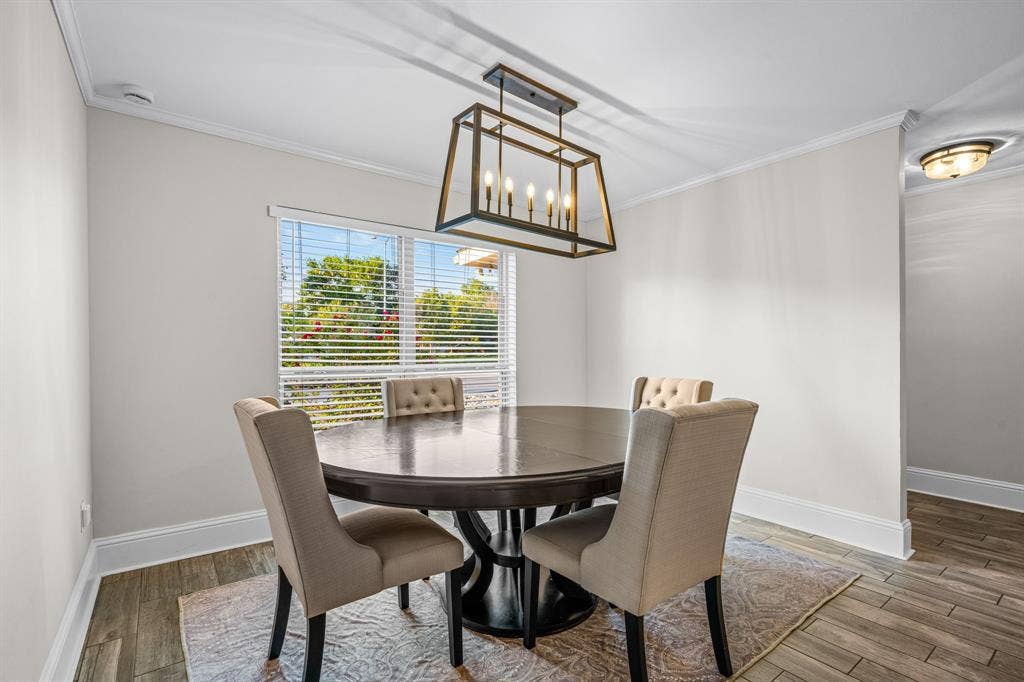 Dining room with wonderful natural light.