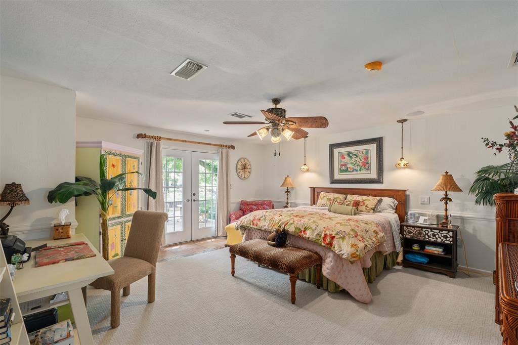 471 Stirrup Ranch Road, Trinidad, TX 75163 Huge Primary Bedroom with French Doors leading to back lake view