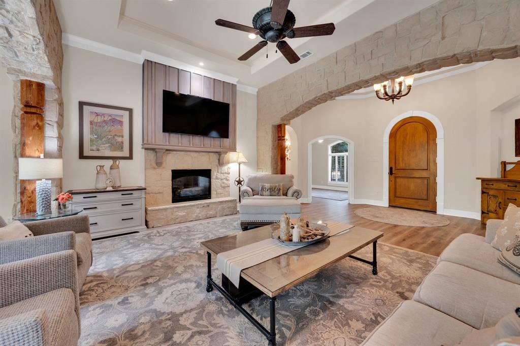 Alternate view of living area highlighting open layout
