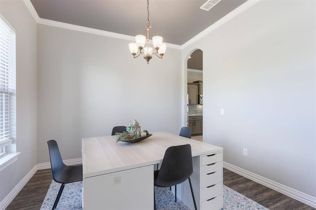 1538 Fm 36 N, Farmersville, TX 75442 With a large dining space off the kitchen, the dining room has flexed into a home-school room. Spacious and bright, it will compliment however you decide to use it.