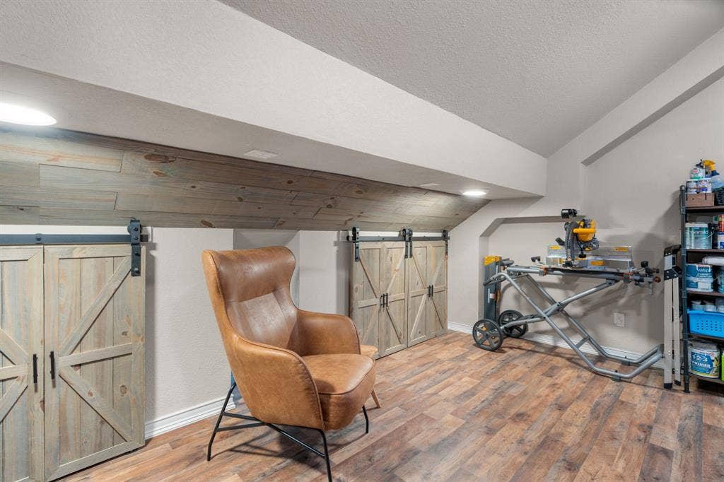 1104 9th Street, Argyle, TX 76226 Bonus Room with extra storage behind barn doors.