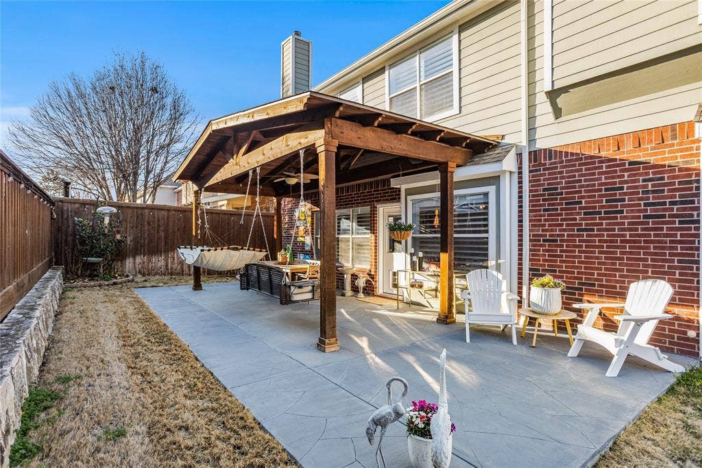 5201 Geode Lane, McKinney, TX 75072 Another view of back patio.