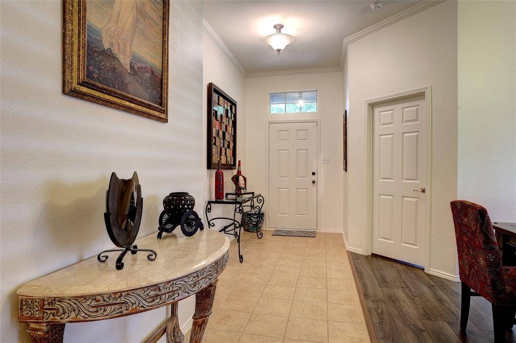 1913 Hidden Fairway Drive, Wylie, TX 75098 Entry Foyer with attached office, Bedroom or guest room