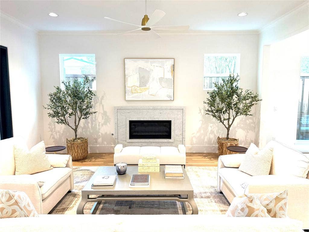 4347 DELMAR Avenue, Dallas, TX 75206 Living Room with Fireplace