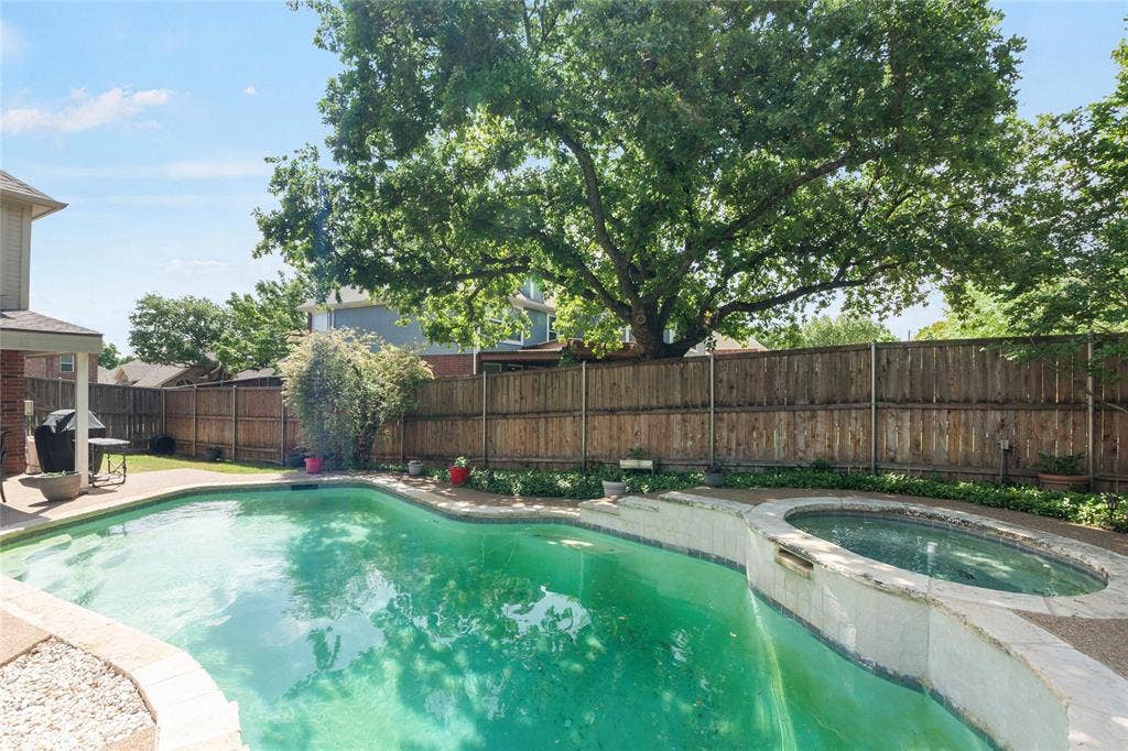 1608 Mountain Laurel Drive, Keller, TX 76248 Relaxing pool / spa featuring a patio area and a fenced backyard