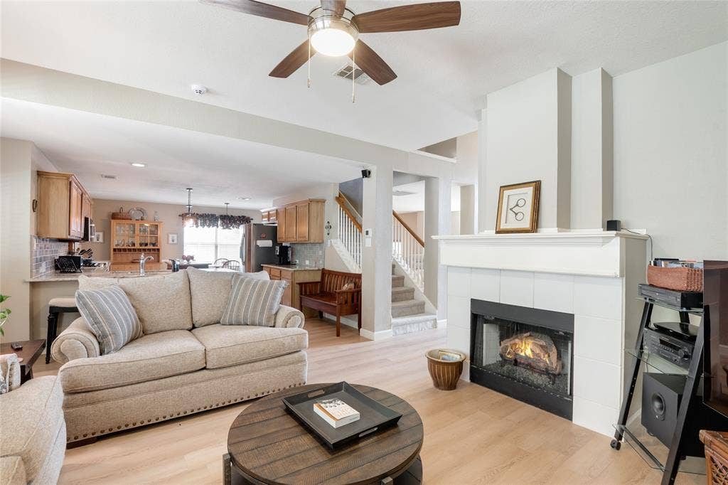 1608 Mountain Laurel Drive, Keller, TX 76248 Fireplace in family room