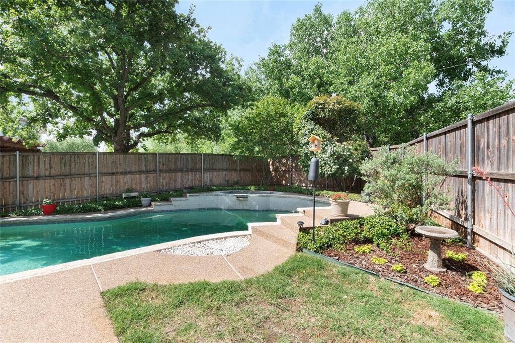 1608 Mountain Laurel Drive, Keller, TX 76248 View of swimming pool featuring a fenced backyard and patio surround