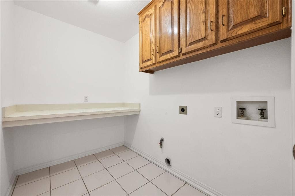 5200 Independence Avenue, Arlington, TX 76017 Laundry room with built-in cabinetry and folding area