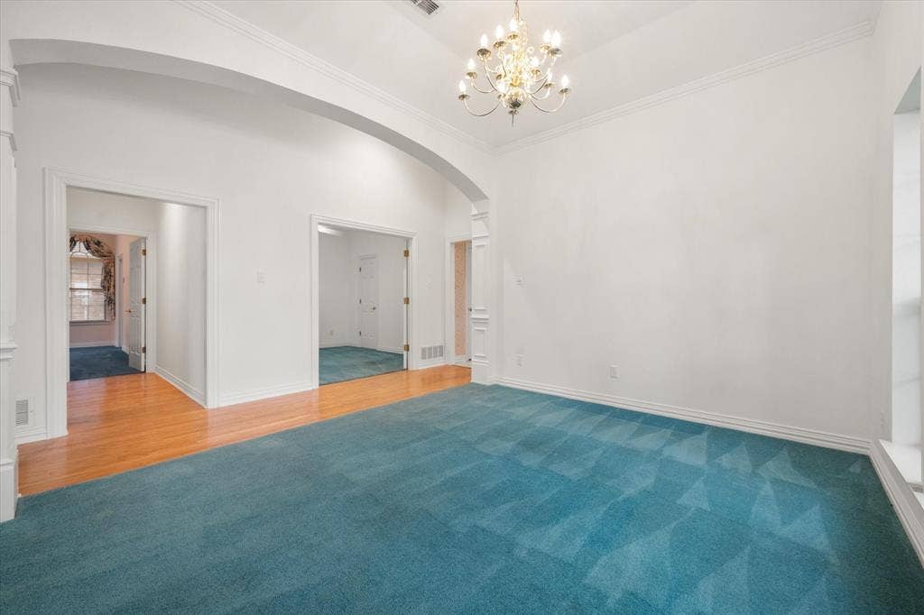 5200 Independence Avenue, Arlington, TX 76017 The hall leads to the primary bedroom and right is the office