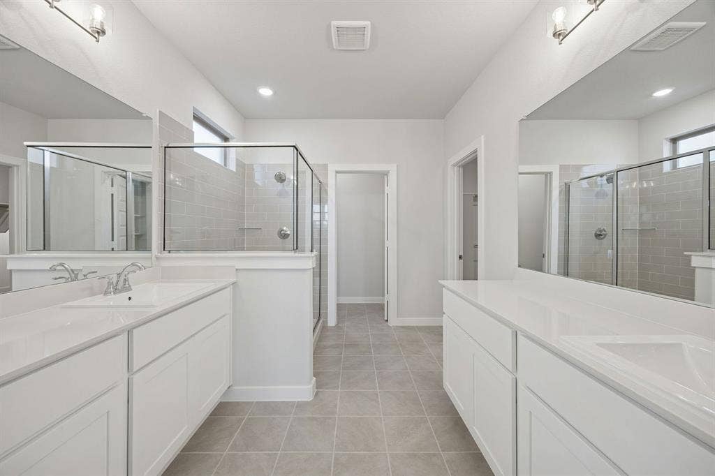1461 Companero Street, Haslet, TX 76052 Primary Bathroom in the Wimbledon home plan by Trophy Signature Homes – REPRESENTATIVE PHOTO