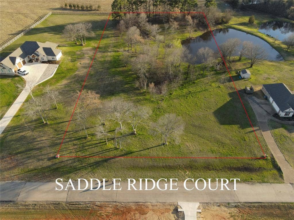 5455 Saddle Ridge Court, Athens, TX 75752 Bird's eye view with a water view