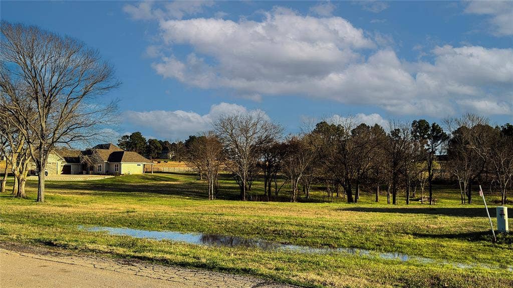 5455 Saddle Ridge Court, Athens, TX 75752 View of community featuring a water view and a lawn