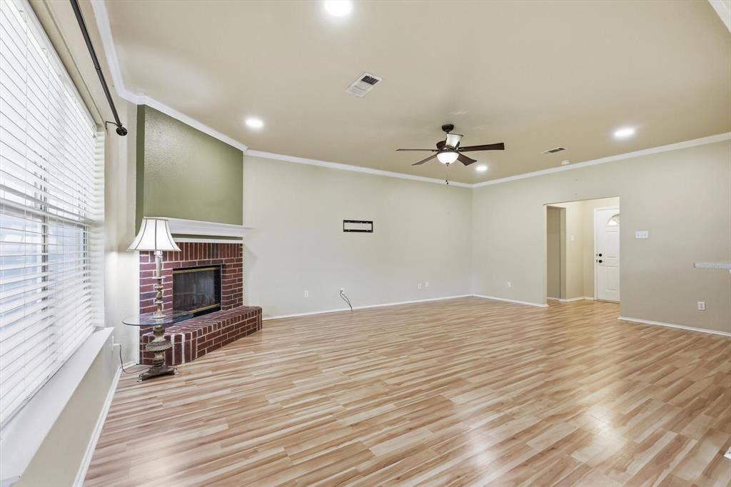 6421 Peak View Court, Midlothian, TX 76065 The woodburning fireplace in the living area is perfect for cold days!