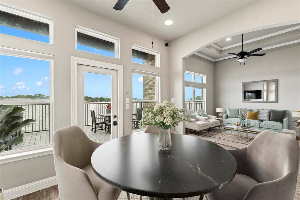 164 Marina Drive, Mabank, TX 75156 Staged Photo* Dining and living areas